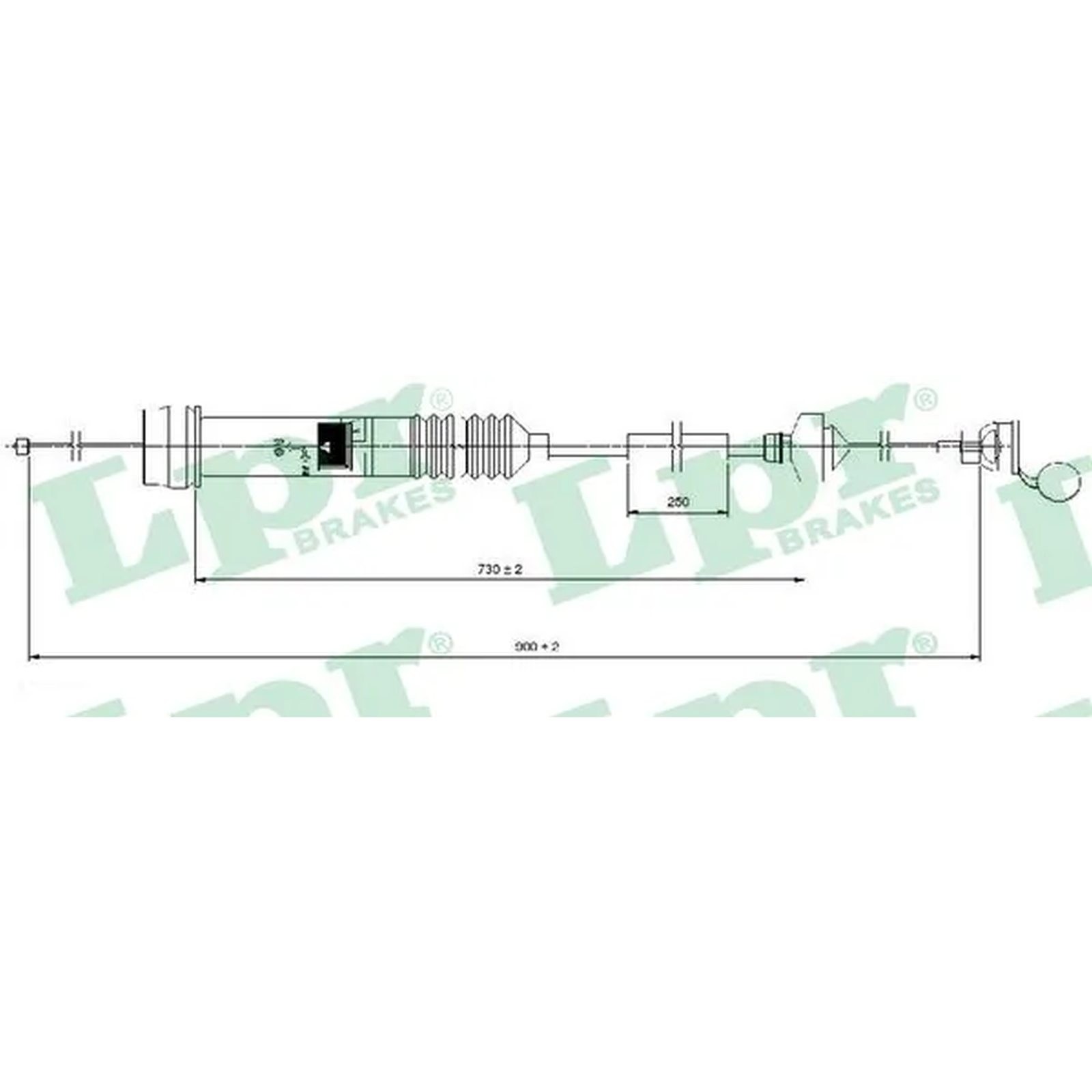 1x ORIGINAL® Lpr C0013C Seilzug, Kupplungsbetätigung für Citroën BERLINGO