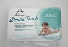 Mama Bear Gentle Touch Hypoallergenic Size 2 12-18 lbs Diapers: One Pack of 46