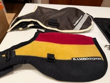 Horseware Ireland Rambo Deluxe Striped Dog Rug (Sweater) +RAINCOAT(LINER) SMALL
