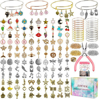 542Pcs Bangle Bracelet Making Kit DIY Jewelry Making Kit and Supplies Expandable