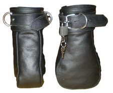 Mitts, Leather Padded Wrist Bags, Mitts, Gloves, Lockable, Cosplay