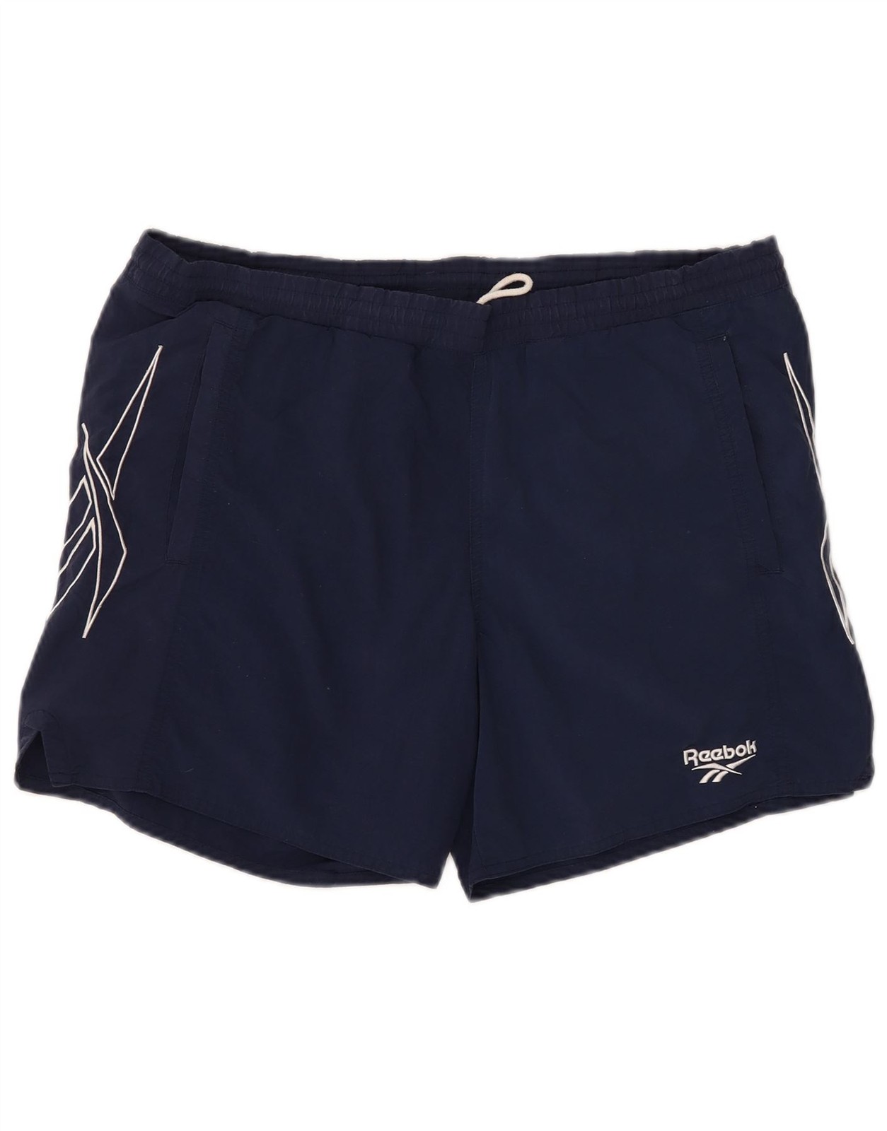 Reebok Mens Graphic Swimming Shorts Medium Navy Blue Polyester CH14
