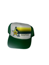 Cappello Rockstar Energy Drink Trucker Snapback Verde Bianco Maglia Nuovo