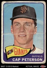 1965 Topps #512 Cap Peterson Giants AUTHENTIC