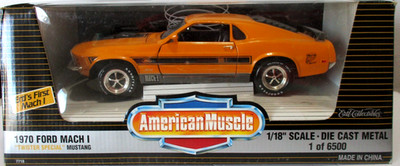 American Muscle 1/18 scale, 1970 Ford Mach 1 Twister, 1 Of 6500. New w/box