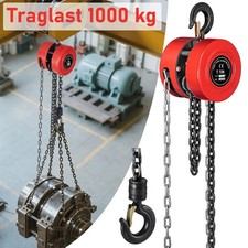 Kettenzug 1T 3m Seilzug Flaschenzug Hubh&ouml;he Kran Kettenflaschenzug Kette Seilzug