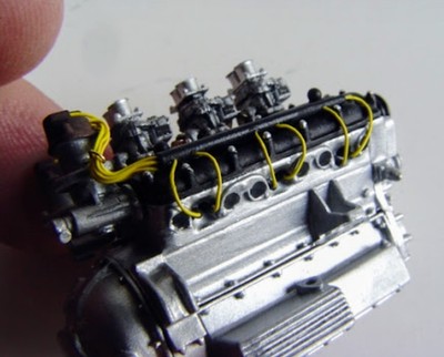 1/24 scale yellow spark plug wire Lindberg Monogram AMT Revell 4' Hot Rod 1/25