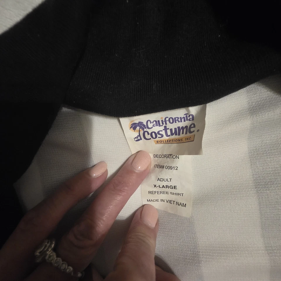 California Colección de Disfraces Para Hombres Árbitro Rayas Halloween Camisa Sombrero 3XL NOTA Foto 4 de 4