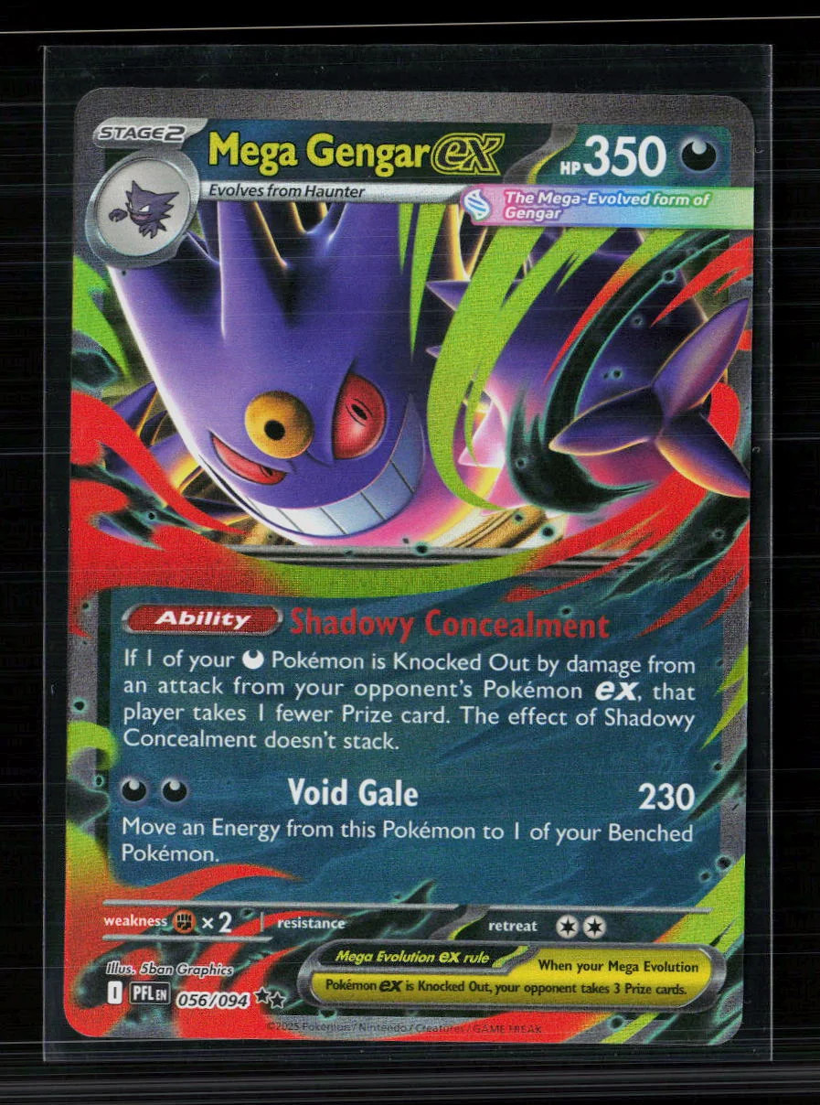 Pokemon 2025 Mega Evolution – Phantasmal Flames Mega Gengar EX RR #56/94