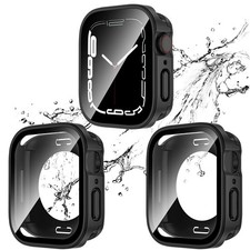 2 Pack 2 in 1 Waterproof Case Compatible with Apple Watch 44mm SE 3/2/1 and...