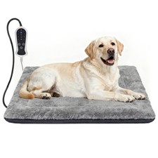 Heated Dog Bed, 32 20 in Dog Heating Pad,Heated Pet Beds for Large Dogs with ...