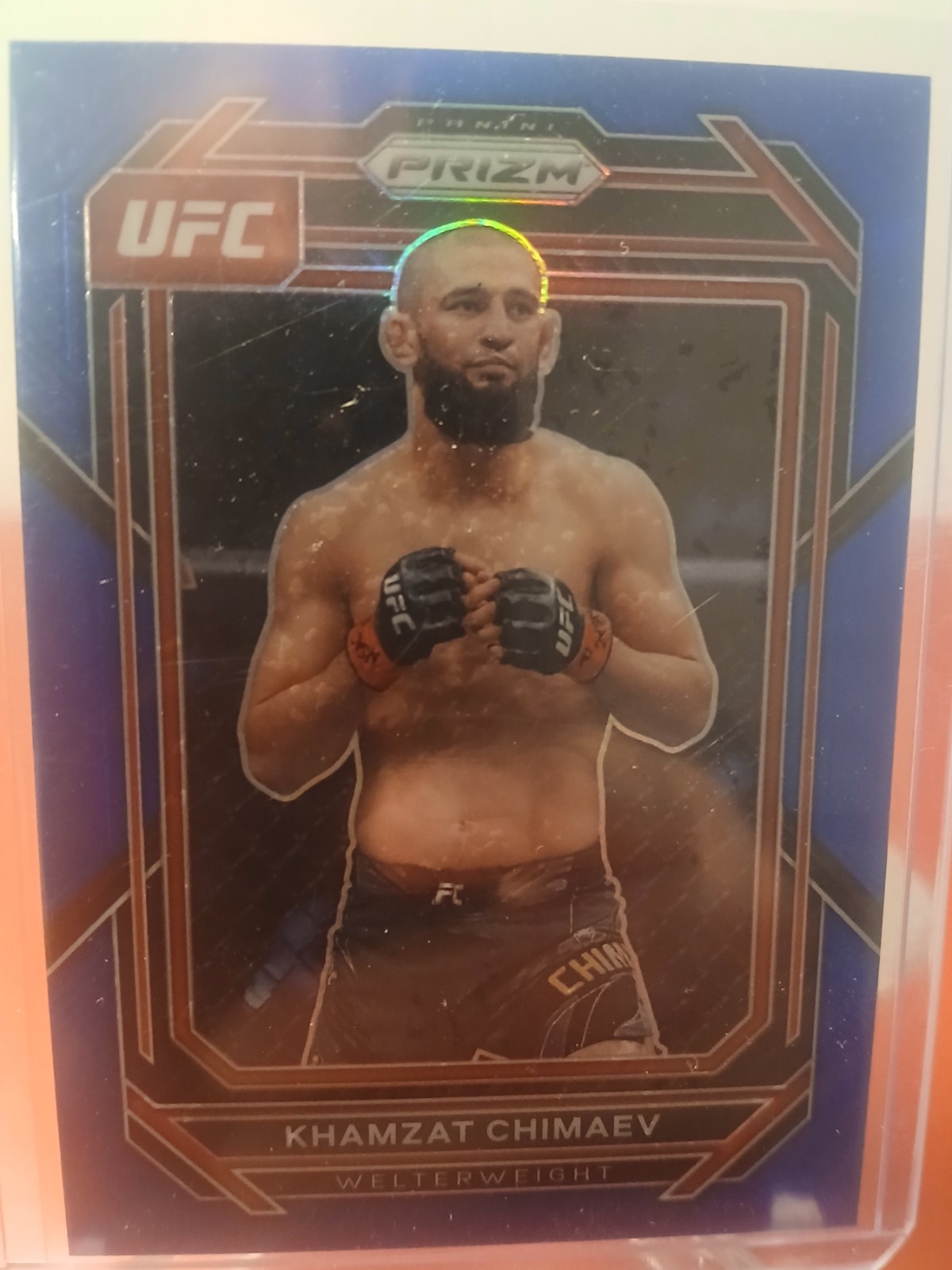 2023 Panini Prizm UFC - Khamzat Chimaev #150 Blue Prizm /175
