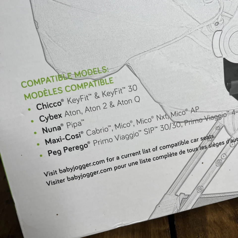 ADAPTADOR ASIENTO COCHE BABY JOGGER ~ MODELO BJ90127 ~ CAJA ABIERTA NUEVA Foto 2 de 4