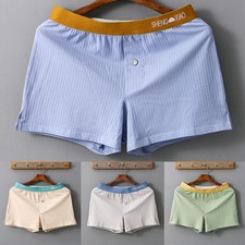 Mens Cotton Boxers Shorts Underwear Underpants Trunks Homewear Breathable Loose