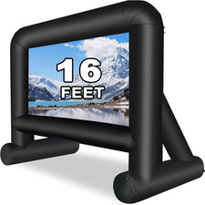 16Ft Inflatable Movie Screen Outdoor Projector Screen with Air Blower Storage Ba