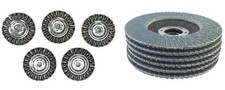 6" Twist-Knot Wire Wheel 6szt + 32 szt. 4,5" Cyrkonia Flap Disc Lakier rdzawy czysty