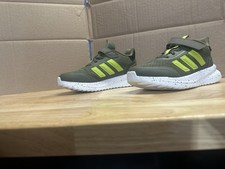 Adidas Runfalcon Cloudfoam Kids Size 13K Green Hook Loop Athletic Shoes EU31.