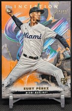 2023 Topps Inception Orange #50/50 Bookend Eury Perez #117 Rookie RC