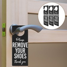 3 Pcs Please Take off Your Shoes and Hang Sign on The Door Hanger Remove Funny
