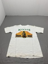 Vintage Koch's Biergarten Munchen Shirt Mens Medium White Beer Graphic Tee 1989