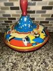 VINTAGE OHIO ART SPINNING TOP METAL CHILDRENS TOY AIRPLANES