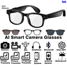 AI Smart Glasses HD Photo Video Simultaneous Translation 290mAh Large Battery
