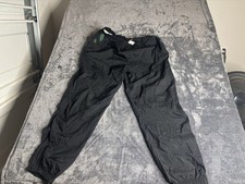 Vintage '90s Nike 2XL Nylon Track Pants Black And Free Lightweight Black Tag