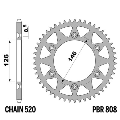 Suzuki RM 250 2001-2003 Krone PBR Schritt 520 49 Zähne Ergal