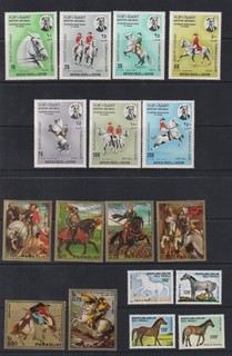 HORSES ON STAMPS 3 Complete Sets MNH (1438)