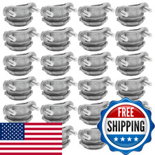 Clamp-Type Cable Connectors for Metallic Conduit 24Pcs 1" UL Listed Silver-Zinc