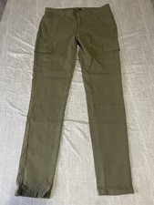 Prana Meme Pant Women's 8 Olive Green Mid Rise Stretch Slim Skinny Outdoor Cargo