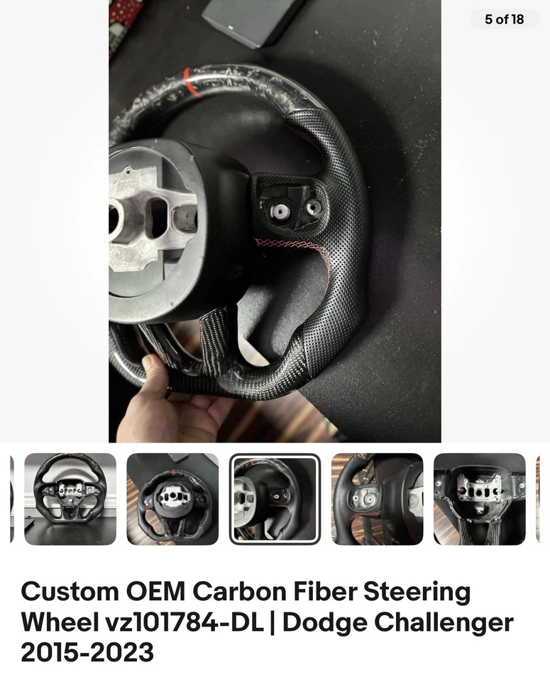 Volante Dodge Challenger Charger 2015-2023 personalizado Foto 4 de 4