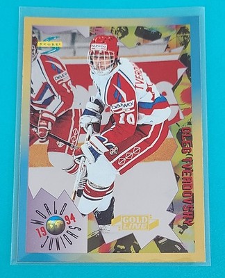 1994-95 Score Gold Line #214 Oleg Tverdovsky Russia HOCKEY Card U8