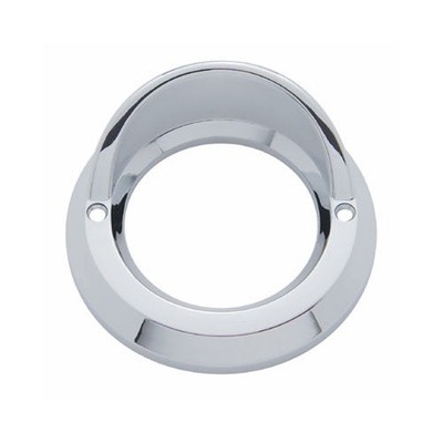 Round Chrome Visor Bezel / Covers 2'' LED Side Marker Clearance Light