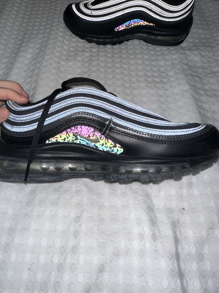 Nike Air Max 97 Black Metallic Pewter Womens Size 8
