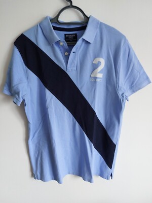 HACKETT LONDON HERREN L BLAU POLOSHIRT SEHR GUTER GEBRAUCHTER ZUSTAND