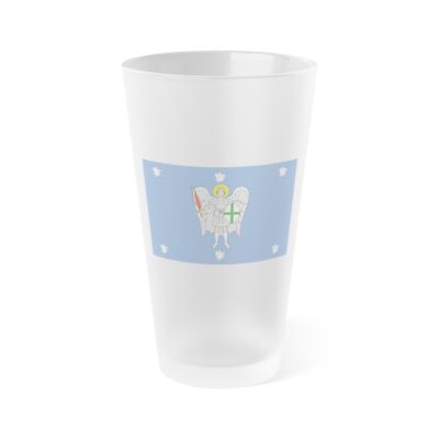 Flag of Iklin Malta - Frosted Pint Glass 16oz