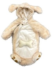 Infant Boys Girls Fluffy Puppy Hooded Jumpsuit Halloween Costume 0-9 Months