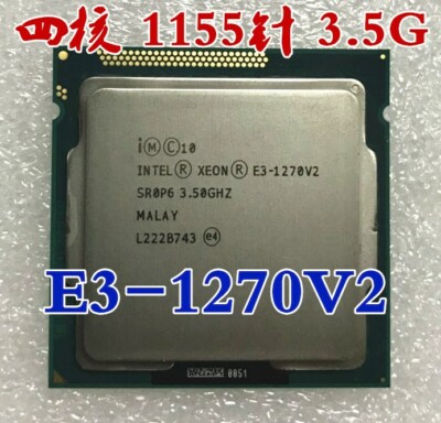 Intel Xeon 1270 V2 1270v2 Lga1155 3 5ghz 8mb Cache Quad Core Cpu Processor Ebay
