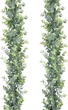 Faux Eucalyptus Garland Plant, 2 Pack Artificial Vines Hanging Eucalyptus Leaves