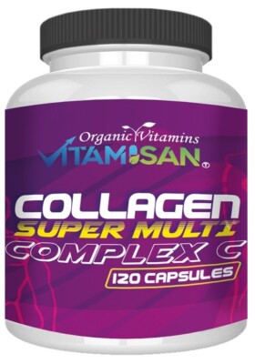 Collagen Peptides Women Men Type I, II, III, V, X super Multi Collagen 120 Pills