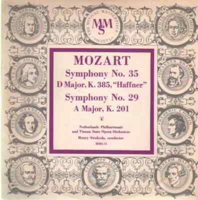 Mozart Symphony No.35 D Major Haffner, Sympgony No.29 A Major NEAR MINT