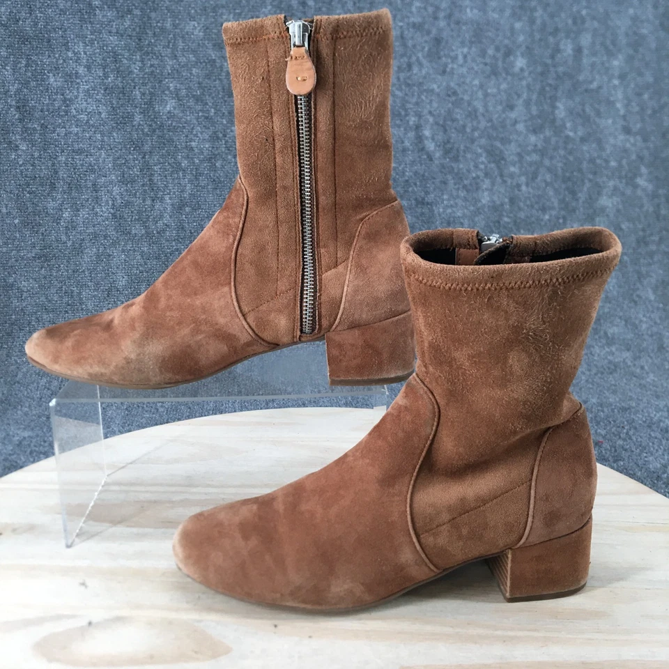 Gentle Souls by Kenneth Cole Botas Mujer 8.5 M Ella Botines Marrón Gamuza Foto 2 de 4