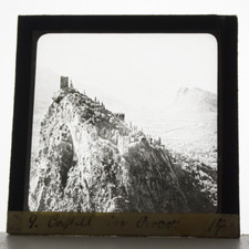 Sarcathal Wehrturm Fotoplatte Um 1920-1930 Glas Positiv Glas Dia 8,5 cm X 8,5 cm