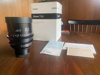 Sigma 20mm Art Cine Prime T1.5 Full Frame Lens - Sony E Mount