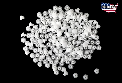 MOTROCE White Plastic Hole Plugs 5mm (3/16Inch) for Cabinets & Shelves