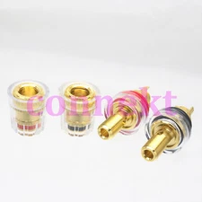 2x Terminal Binding Post Speaker 5mm Cable 4mm Banana Audio Tube M8 chassis 1.8"