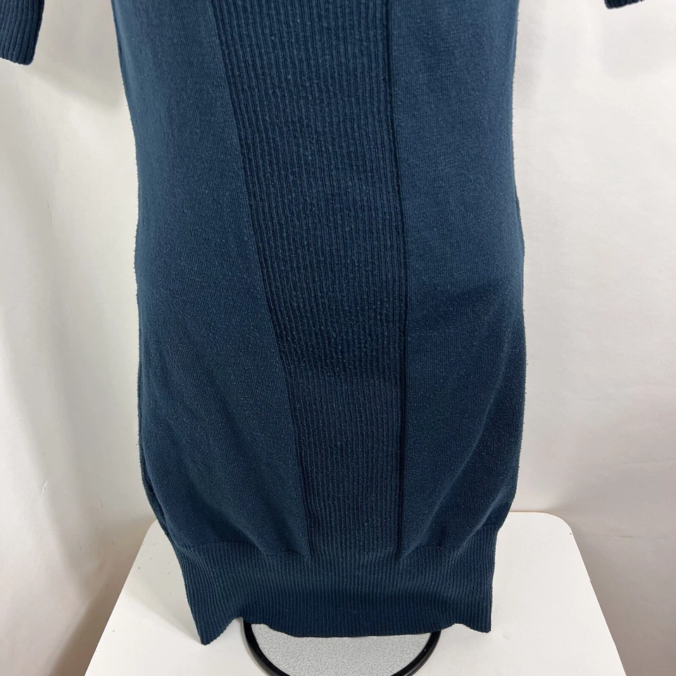 Vestido de suéter Derek Heart para mujer talla pequeña verde manga corta cuello vuelto por encima de la rodilla Foto 3 de 4