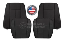 2007 to 2014 Ford Expedition Perforated Leather Replacement Seat Cover Black