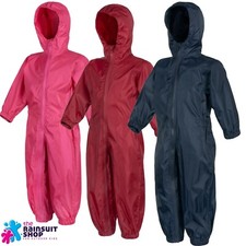 KIDS  FULLY WATERPROOF ALL IN ONE BREATHABLE  RAINSUIT CHILD RAIN PUDDLE SUIT 